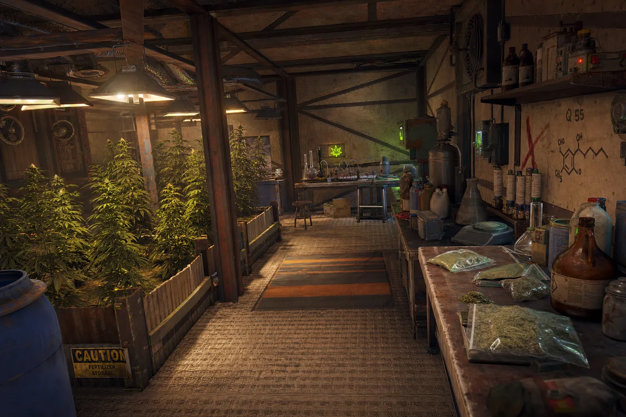 Drug growing and processing on Lazarus Original